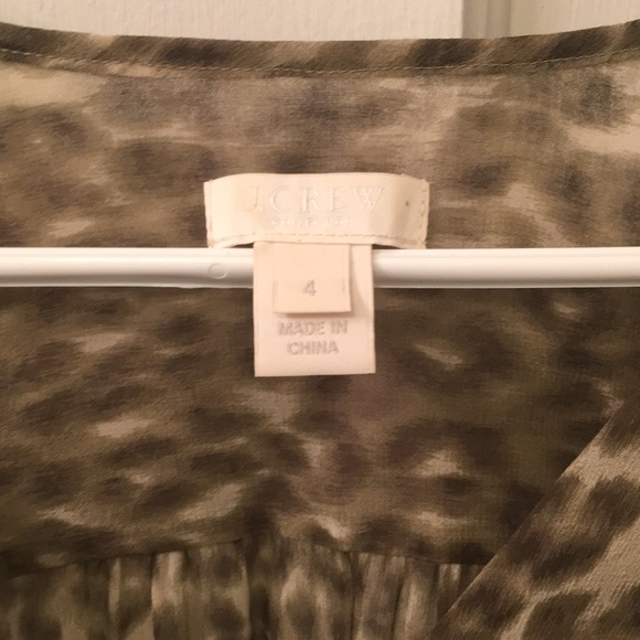 J.Crew cheetah print blouse - Picture 2 of 4